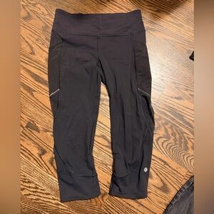 Lululemon Black pace rival Crop Leggings 6